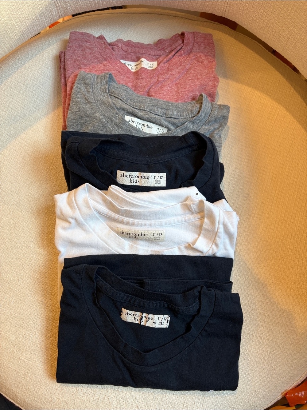 Abercrombie Kids Short Sleeve Tees in Pink, Gray, Navy, White